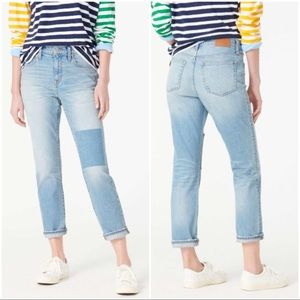 •J.CREW• NWOT Slim Straight Leg Boyfriend Jean in Chester‎ Wash Size 24